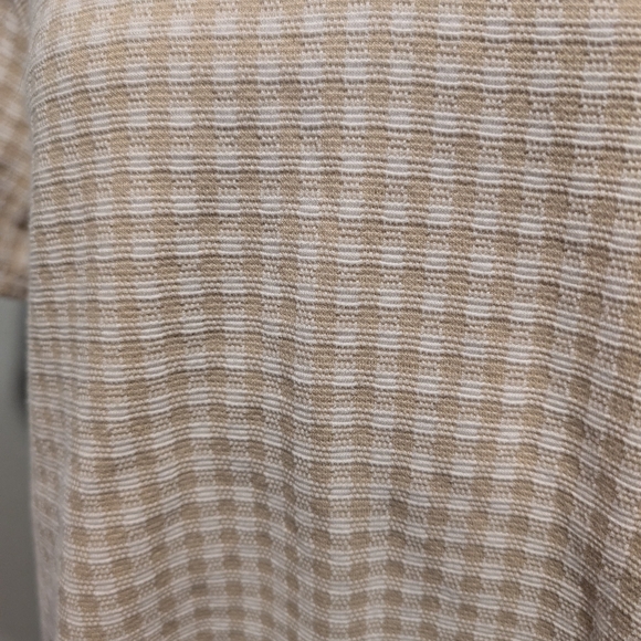 Gingham Flutter Sleeve V-Neck Tee - Picture 3 of 5